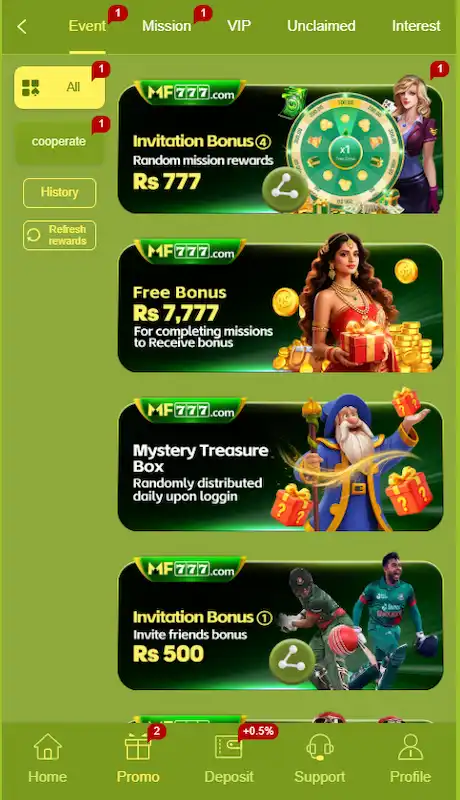  Features of MF777 Game App