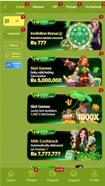 MF777 Game Latest version Features
