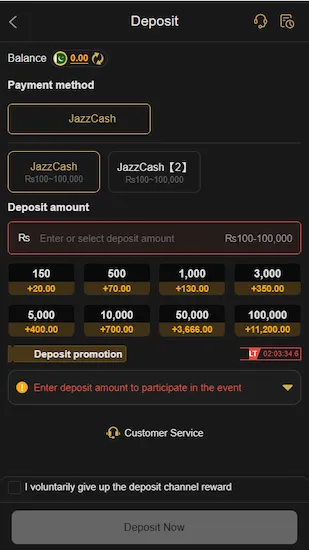 K116 Game Deposit 